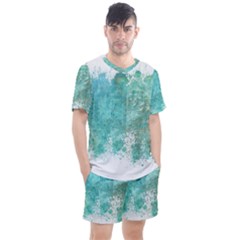 Splash Teal Men s Mesh Tee And Shorts Set