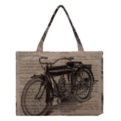 Bicycle Letter Medium Tote Bag by vintage2030