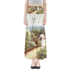 Lady And Scenery Full Length Maxi Skirt by vintage2030