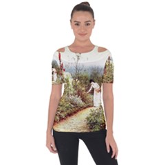 Lady And Scenery Short Sleeve Top by vintage2030