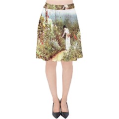 Lady And Scenery Velvet High Waist Skirt by vintage2030