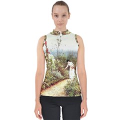 Lady And Scenery Shell Top by vintage2030