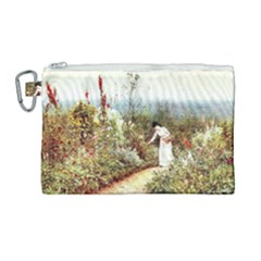 Lady And Scenery Canvas Cosmetic Bag (large) by vintage2030