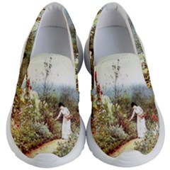 Lady And Scenery Kid s Lightweight Slip Ons