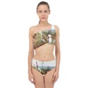 Lady And Scenery Spliced Up Two Piece Swimsuit View1