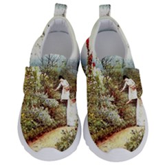 Lady And Scenery Velcro Strap Shoes