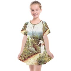 Lady And Scenery Kids  Smock Dress by vintage2030