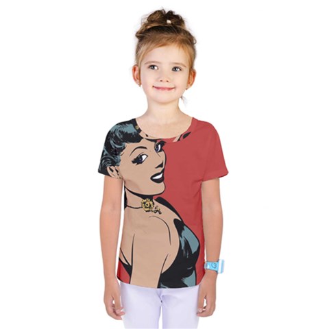 Comic Girl Kids  One Piece Tee by vintage2030