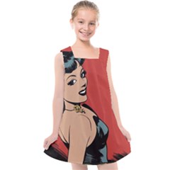 Comic Girl Kids  Cross Back Dress