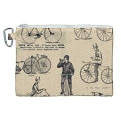 Victorian Bicycles Canvas Cosmetic Bag (xl)