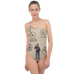 Victorian Bicycles Classic One Shoulder Swimsuit