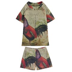 Rooster Kids  Swim Tee And Shorts Set