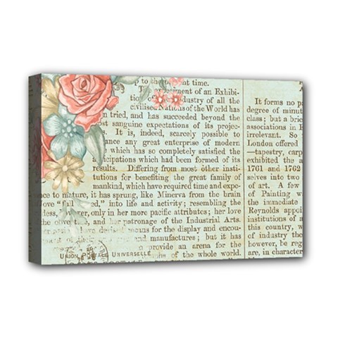 Rose Book Page Deluxe Canvas 18  X 12  (stretched) by vintage2030