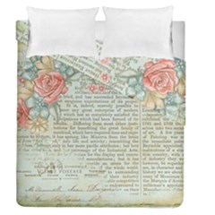 Rose Book Page Duvet Cover Double Side (queen Size) by vintage2030