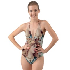 Lady Halter Cut-out One Piece Swimsuit