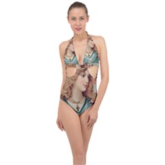 Lady Halter Front Plunge Swimsuit