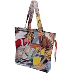 Retro Baking Drawstring Tote Bag