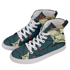 Girl And Flowers Women s Hi-top Skate Sneakers