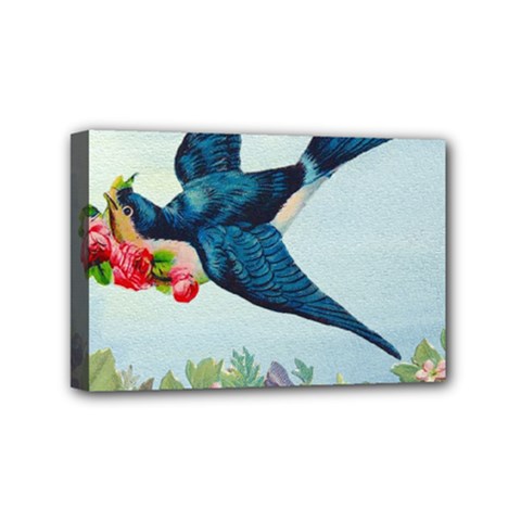 Blue Bird Mini Canvas 6  X 4  (stretched) by vintage2030