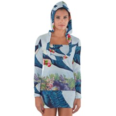 Blue Bird Long Sleeve Hooded T-shirt by vintage2030