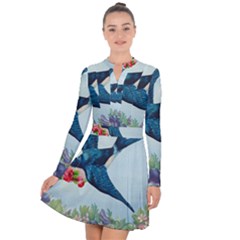 Blue Bird Long Sleeve Panel Dress by vintage2030