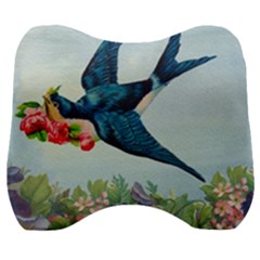 Blue Bird Velour Head Support Cushion