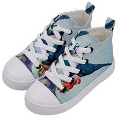 Blue Bird Kid s Mid-top Canvas Sneakers by vintage2030