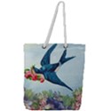 Blue Bird Full Print Rope Handle Tote (Large) View1