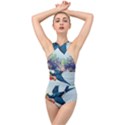 Blue Bird Cross Front Low Back Swimsuit View1