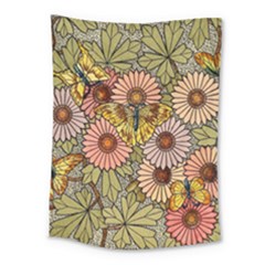 Flower And Butterfly Medium Tapestry