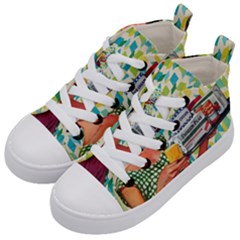 Retro Cokk Kid s Mid-top Canvas Sneakers