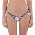 Retro Pin Up Girl Blue Reversible Bikini Bottom View1