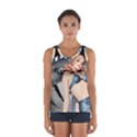 Retro Pin Up Girl Blue Sport Tank Top  View1