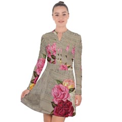 Flower 1646069 960 720 Long Sleeve Panel Dress by vintage2030