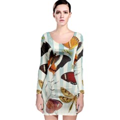 Butterfly 1064147 960 720 Long Sleeve Bodycon Dress by vintage2030