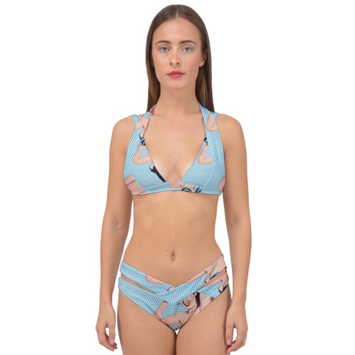 Retro 1107640 960 720 Double Strap Halter Bikini Set