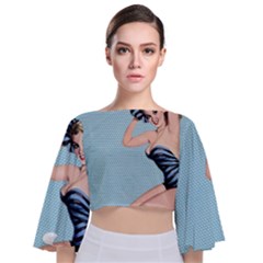 Retro 1107640 960 720 Tie Back Butterfly Sleeve Chiffon Top by vintage2030