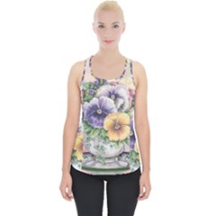 Lowers Pansy Piece Up Tank Top