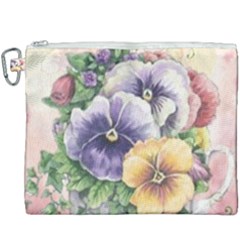 Lowers Pansy Canvas Cosmetic Bag (xxxl)