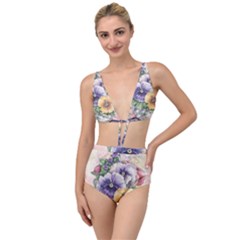 Lowers Pansy Tied Up Two Piece Swimsuit