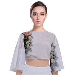 Background 1362160 1920 Tie Back Butterfly Sleeve Chiffon Top