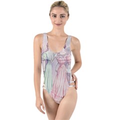 Vintage 1331476 1920 High Leg Strappy Swimsuit