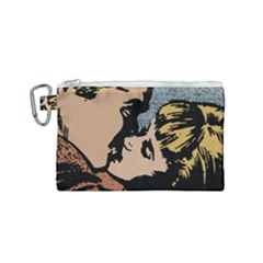 Kiss Kiss Canvas Cosmetic Bag (small)