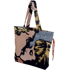 Kiss Kiss Drawstring Tote Bag