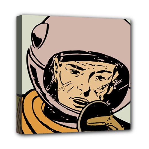 Astronaut Retro Mini Canvas 8  X 8  (stretched) by vintage2030