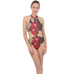 Haloweencard3 Halter Side Cut Swimsuit