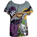 Playing Skeleton Women s Oversized Tee View1