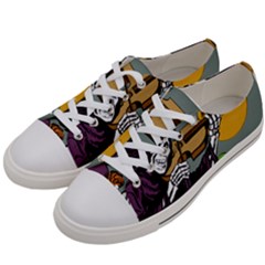 Playing Skeleton Women s Low Top Canvas Sneakers