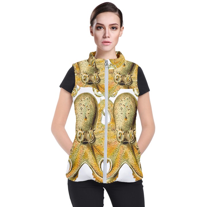 Gold Octopus Women s Puffer Vest