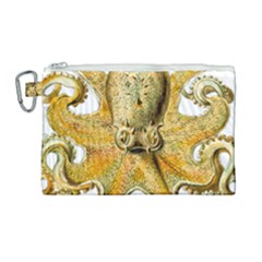 Gold Octopus Canvas Cosmetic Bag (large)